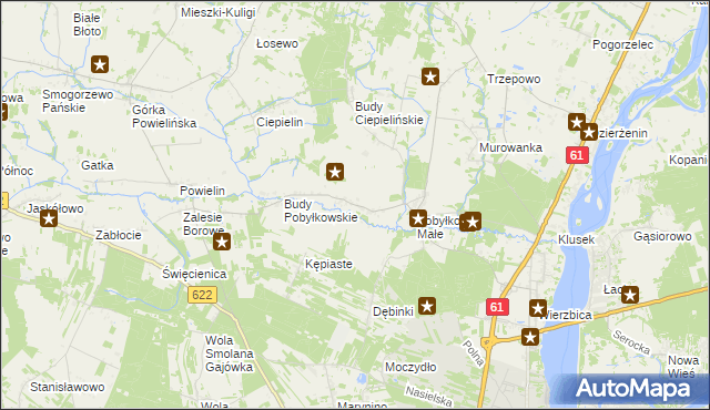 mapa Pobyłkowo Duże, Pobyłkowo Duże na mapie Targeo