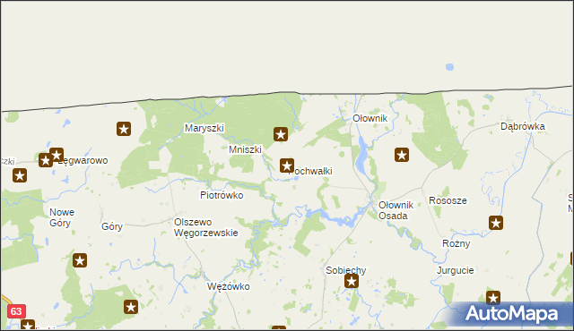 mapa Pochwałki, Pochwałki na mapie Targeo