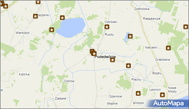 mapa Podedwórze, Podedwórze na mapie Targeo