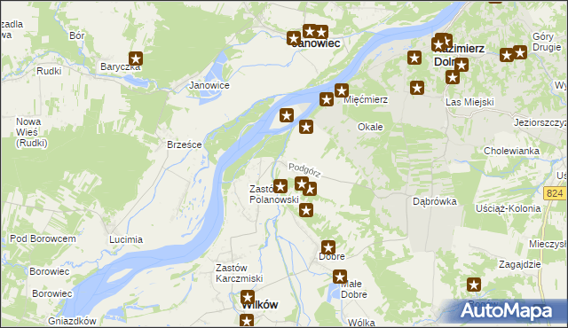 mapa Podgórz gmina Wilków, Podgórz gmina Wilków na mapie Targeo