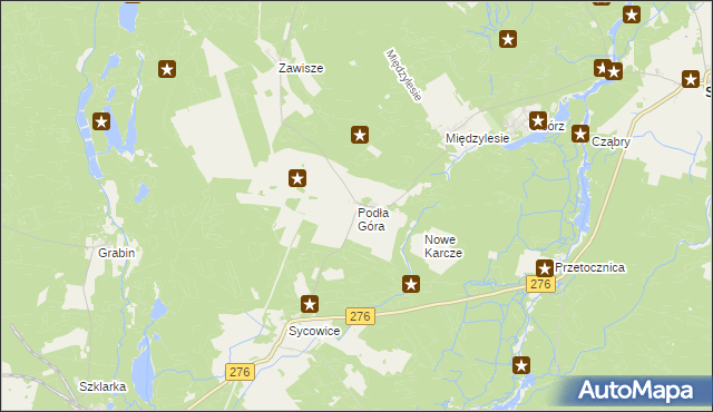 mapa Podła Góra, Podła Góra na mapie Targeo