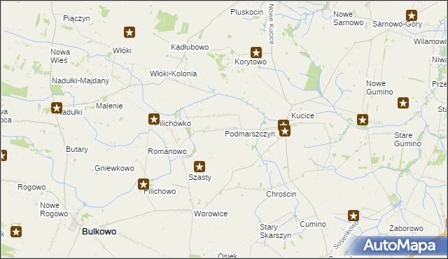 mapa Podmarszczyn, Podmarszczyn na mapie Targeo