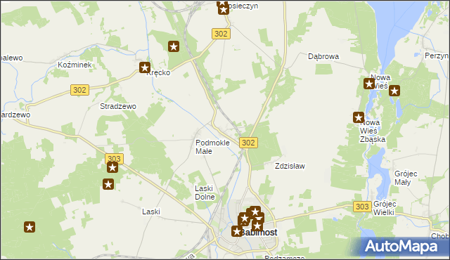 mapa Podmokle Wielkie, Podmokle Wielkie na mapie Targeo