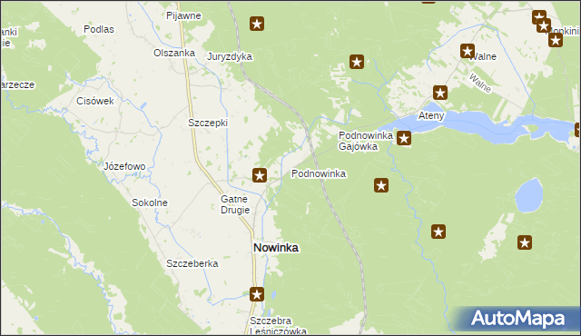 mapa Podnowinka, Podnowinka na mapie Targeo