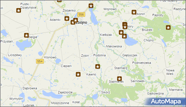 mapa Podolina, Podolina na mapie Targeo