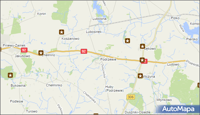 mapa Podrzewie, Podrzewie na mapie Targeo