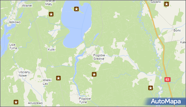 mapa Pogobie Średnie, Pogobie Średnie na mapie Targeo