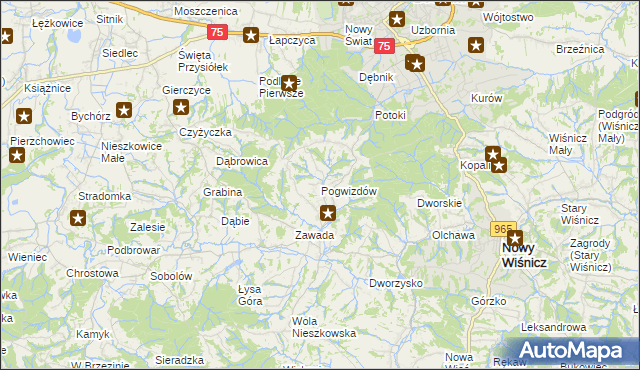 mapa Pogwizdów gmina Bochnia, Pogwizdów gmina Bochnia na mapie Targeo