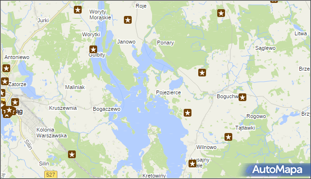 mapa Pojezierce, Pojezierce na mapie Targeo