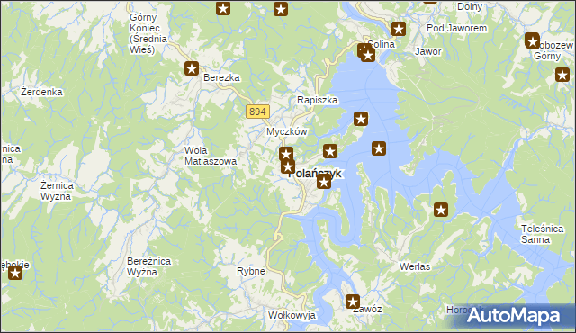mapa Polańczyk, Polańczyk na mapie Targeo