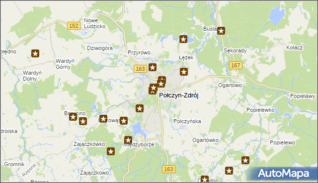 mapa Połczyn-Zdrój, Połczyn-Zdrój na mapie Targeo