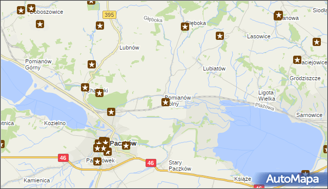 mapa Pomianów Dolny, Pomianów Dolny na mapie Targeo