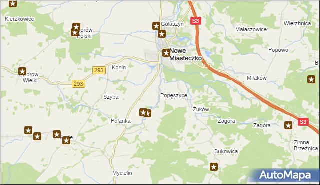 mapa Popęszyce, Popęszyce na mapie Targeo