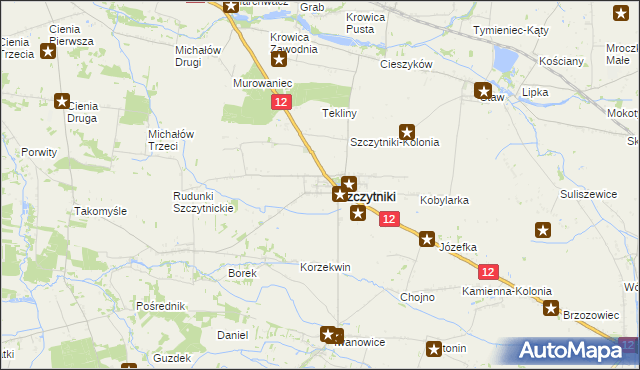 mapa Popów gmina Szczytniki, Popów gmina Szczytniki na mapie Targeo