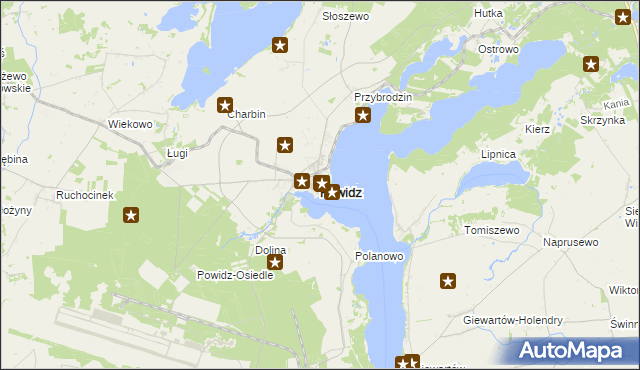 mapa Powidz powiat słupecki, Powidz powiat słupecki na mapie Targeo