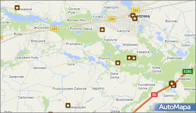 mapa Promno, Promno na mapie Targeo