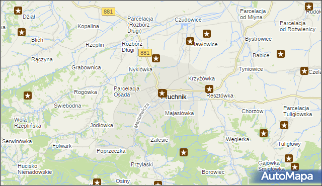 mapa Pruchnik powiat jarosławski, Pruchnik powiat jarosławski na mapie Targeo