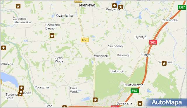 mapa Prudziszki, Prudziszki na mapie Targeo
