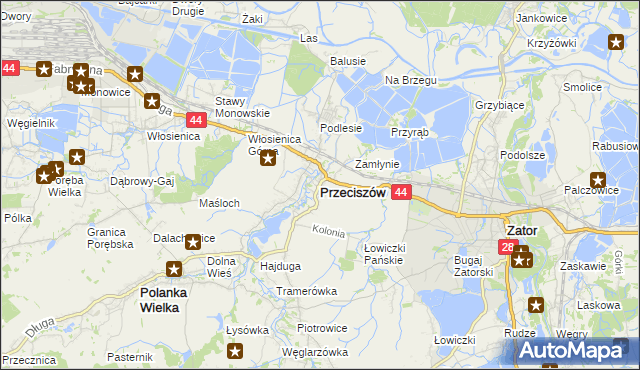 mapa Przeciszów, Przeciszów na mapie Targeo