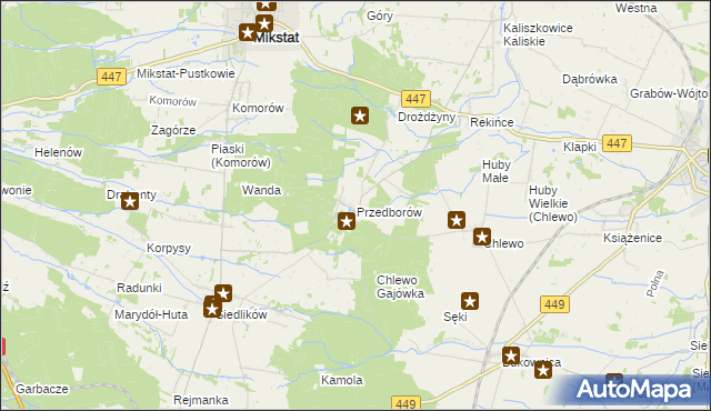 mapa Przedborów, Przedborów na mapie Targeo
