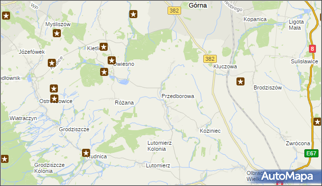 mapa Przedborowa, Przedborowa na mapie Targeo