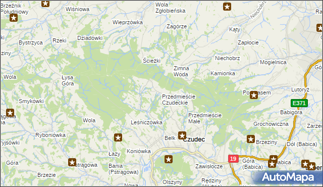 mapa Przedmieście Czudeckie, Przedmieście Czudeckie na mapie Targeo