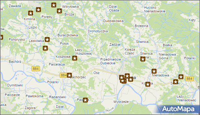 mapa Przedmieście Dubieckie, Przedmieście Dubieckie na mapie Targeo