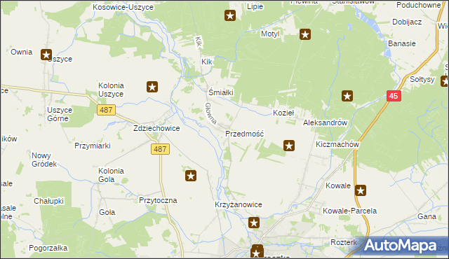 mapa Przedmość, Przedmość na mapie Targeo