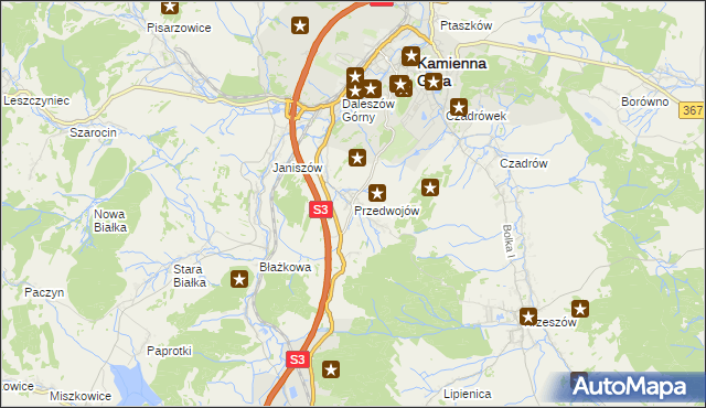 mapa Przedwojów, Przedwojów na mapie Targeo