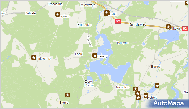 mapa Przełazy, Przełazy na mapie Targeo