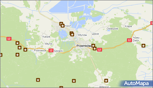 mapa Przemków, Przemków na mapie Targeo