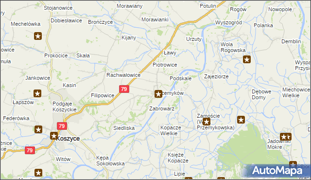 mapa Przemyków, Przemyków na mapie Targeo