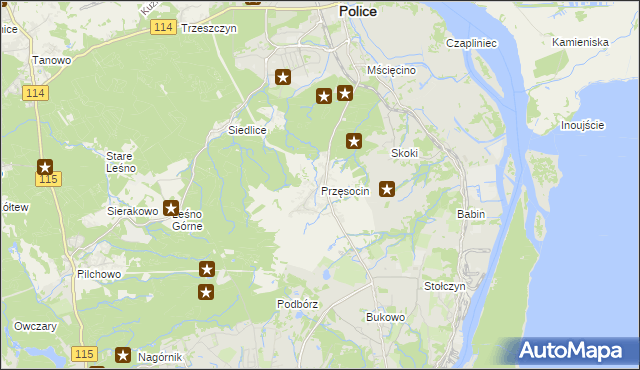 mapa Przęsocin, Przęsocin na mapie Targeo