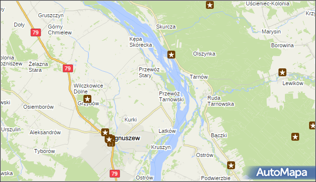 mapa Przewóz Tarnowski, Przewóz Tarnowski na mapie Targeo