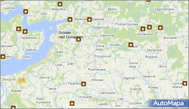 mapa Przydonica, Przydonica na mapie Targeo