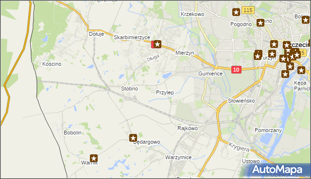 mapa Przylep, Przylep na mapie Targeo