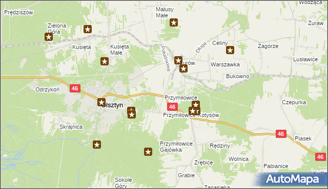 mapa Przymiłowice, Przymiłowice na mapie Targeo