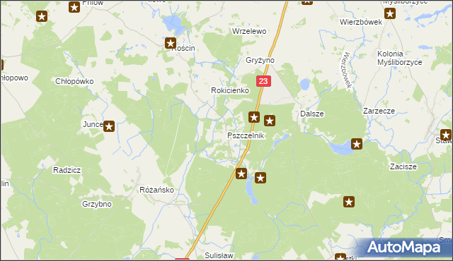 mapa Pszczelnik, Pszczelnik na mapie Targeo