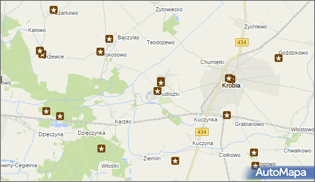 mapa Pudliszki, Pudliszki na mapie Targeo