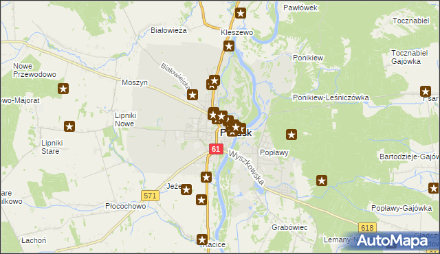 mapa Pułtusk, Pułtusk na mapie Targeo