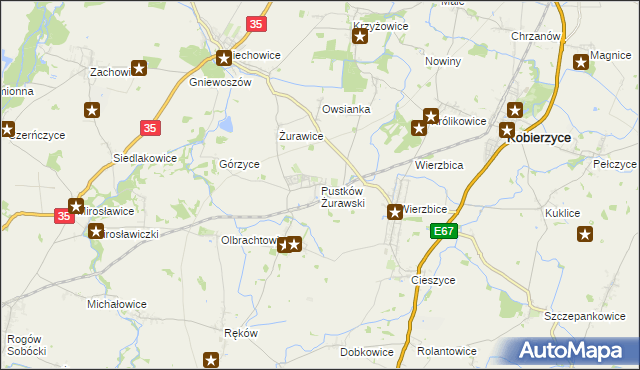 mapa Pustków Żurawski, Pustków Żurawski na mapie Targeo