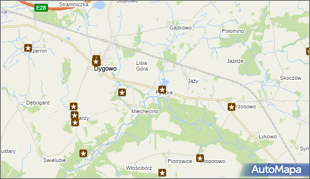 mapa Pyszka, Pyszka na mapie Targeo