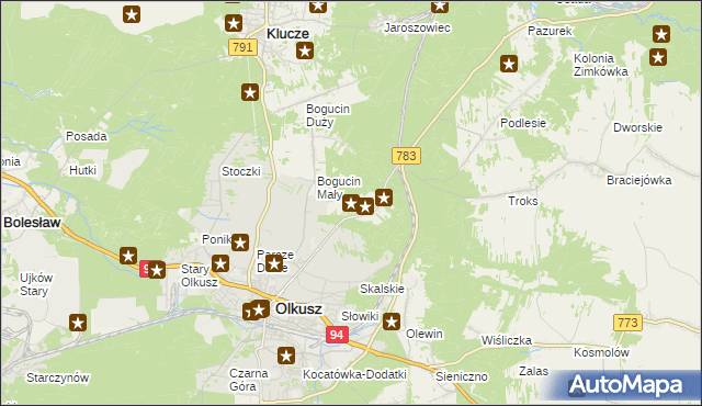 mapa Rabsztyn, Rabsztyn na mapie Targeo