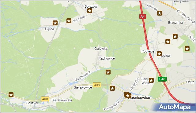 mapa Rachowice, Rachowice na mapie Targeo