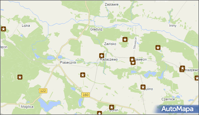 mapa Radaczewo, Radaczewo na mapie Targeo
