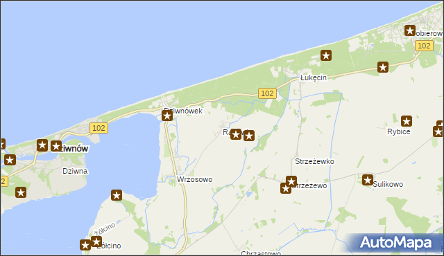 mapa Radawka, Radawka na mapie Targeo