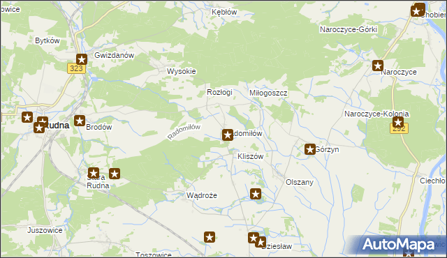 mapa Radomiłów, Radomiłów na mapie Targeo