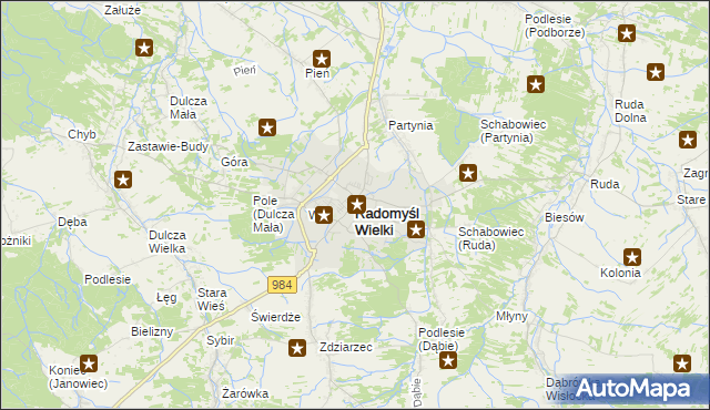 mapa Radomyśl Wielki, Radomyśl Wielki na mapie Targeo