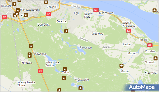 mapa Radyszyn, Radyszyn na mapie Targeo