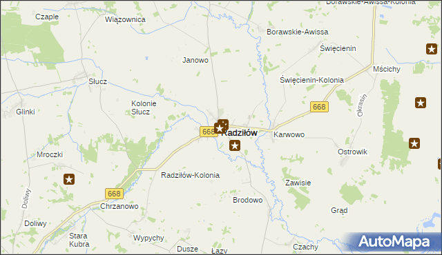 mapa Radziłów, Radziłów na mapie Targeo